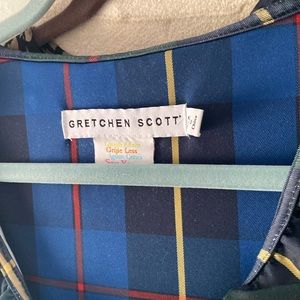 Classic green plaid Gretchen Scott holiday dress never worn -